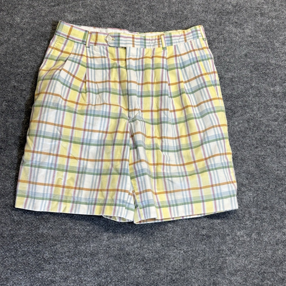 vintage Berle pleated plaid shorts Men's 32
